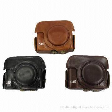 Camera Bags/Cases for Canon G15, Made of PU Leather Material